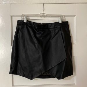 Faux Leather Miniskirt